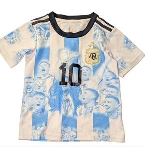 Kids Blue and White Graphic T-Shirt